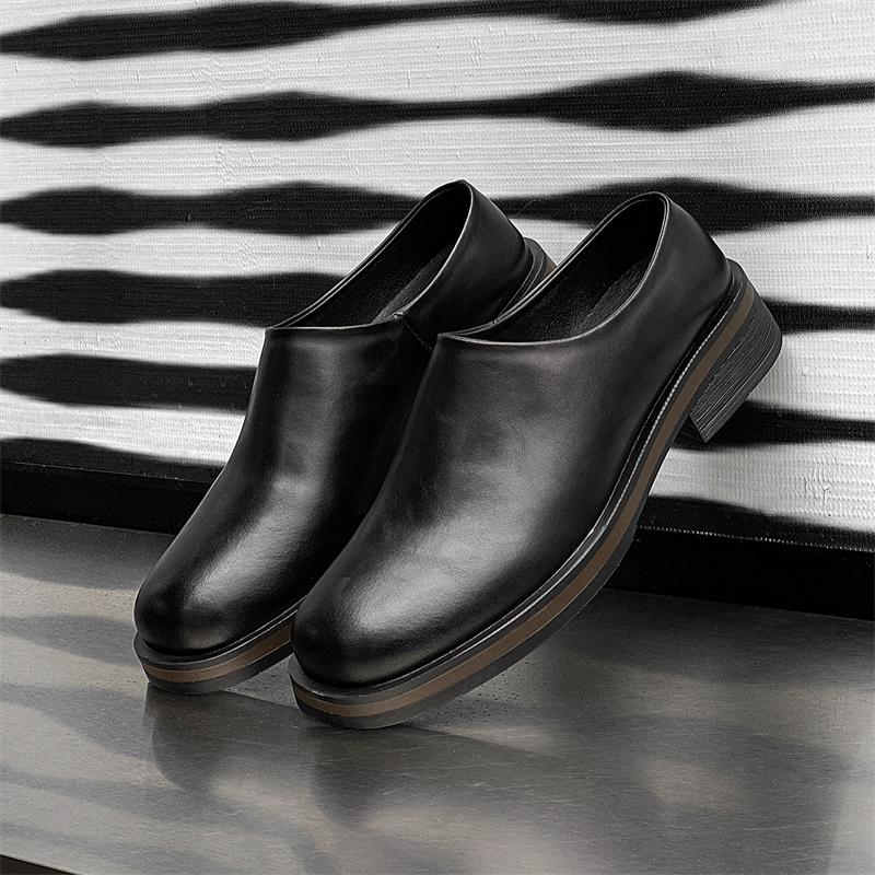 Fashion Fashionable Men's Casual Shoes Half-drag Thick-soled Commuter Boken Shoe Outdoor One-step Insole Height - Increasing Lazy Shoes
