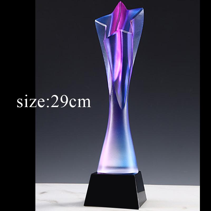 

Creative High-end Colorful Crystal Trophy, Customized Lettering Award, Team Commendation Service, Home Decoration Engraving, New