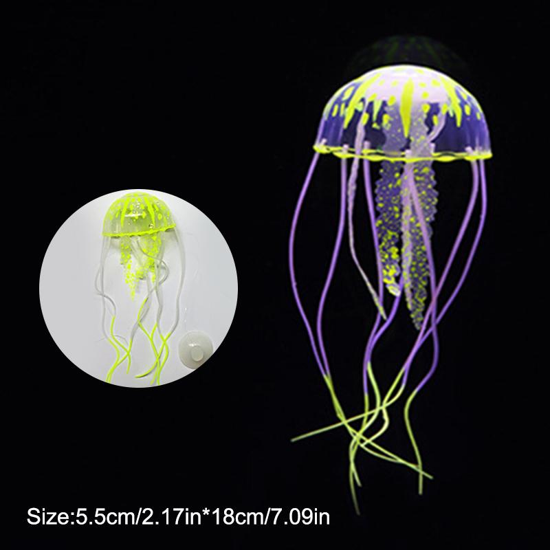 Aquarium Glowing Artificial Jellyfish Aquarium Decoration Luminous Ornament