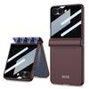 GKK For Samsung Galaxy Z Flip7 5G Case Magnetic Hinge Protection PC Phone Cover with Anti-Spy Tempered Glass Film