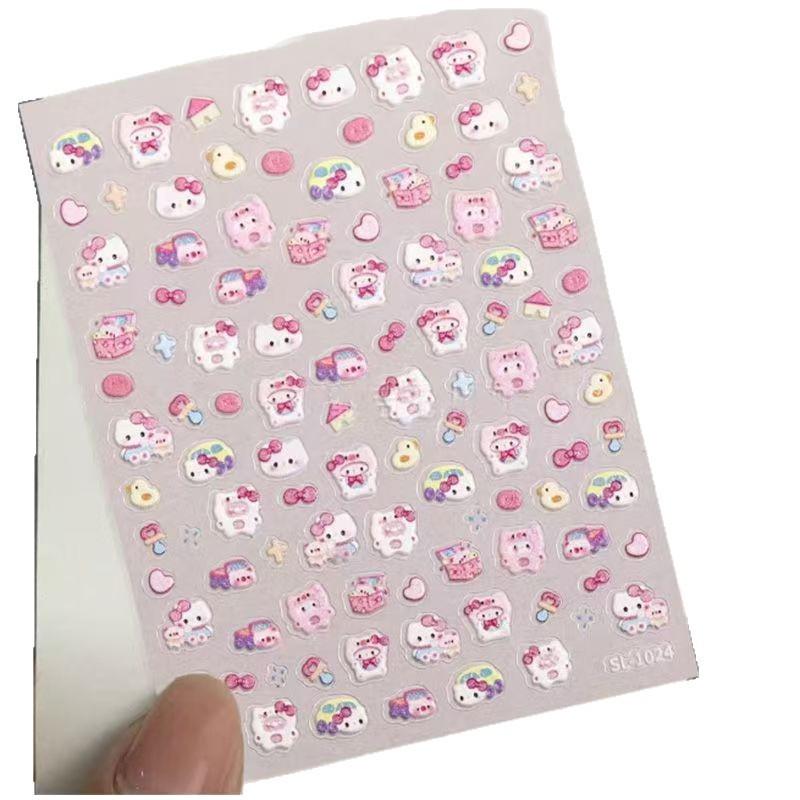 Hello Kitty 3D Embossed Cartoon Stickers - DIY Decorative