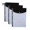 Snap Button Envelope 11 Hole Expanding File Pockets, Reusable PP Document Sleeves, Transparent Tear-resistant Bag Waterproof Organizer for Home Office