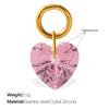 Light Luxury Colorful Heart Zircon Pendant, Colorful DIY Charm for Bracelet, Necklace & Earrings