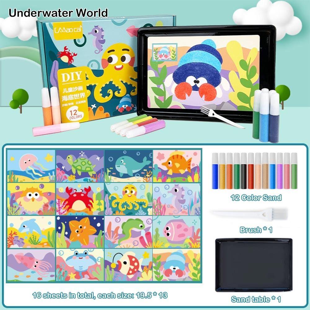 DIY Sand Drawing Set Art Pictures Kids Handicrafts New Sand Art Pictures