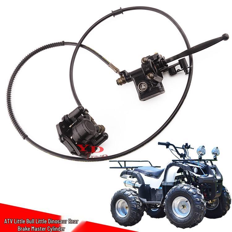 Off-Road ATV Handbrake & Rear Brake Master Cylinder Assembly with Disc Brake Caliper for 50-125cc Little Dinosaur & Little Bull Models