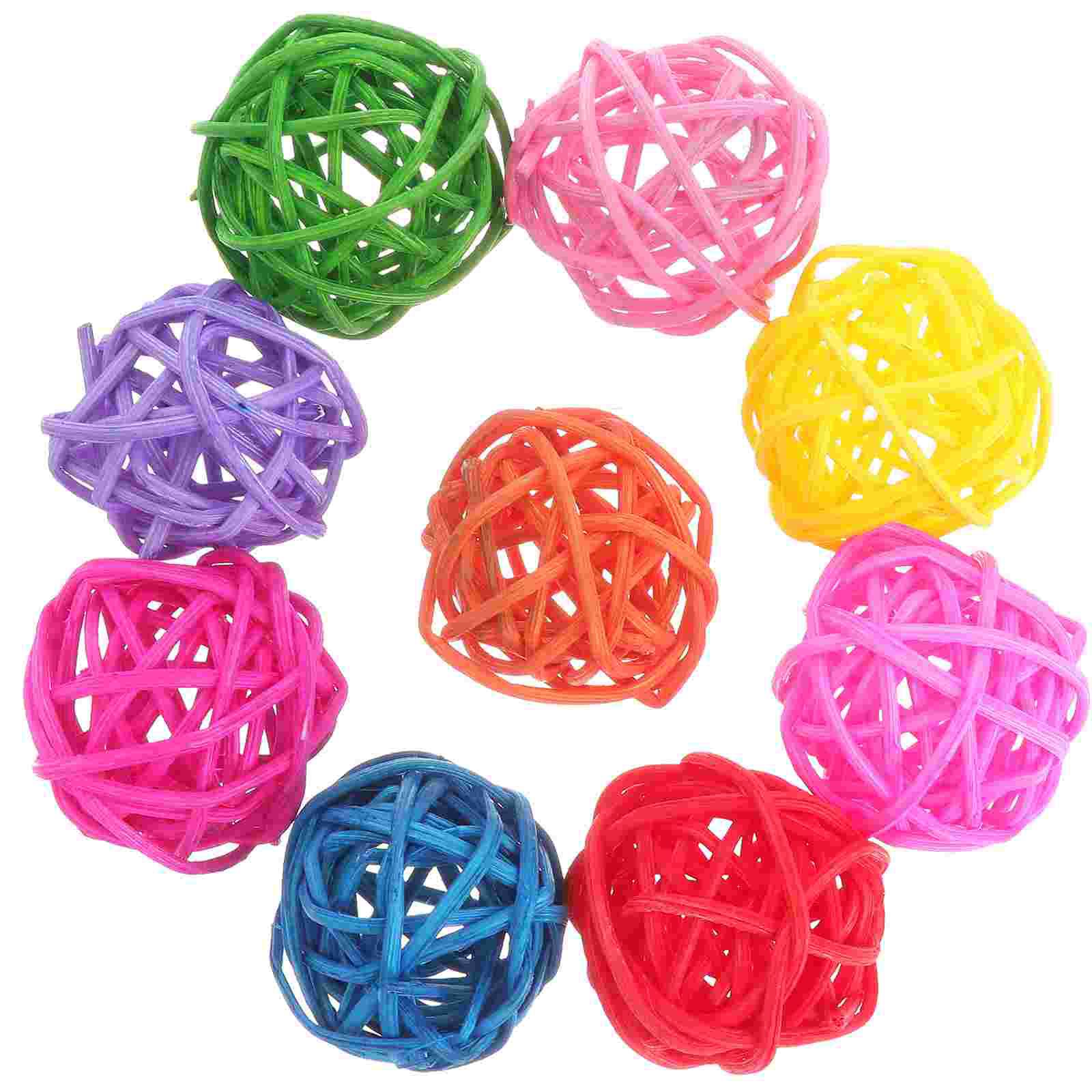 

50 PCS Parrot Chewing Toy Bird Biting Rattan Ball Aquarium Bite Grass and Vines Funny