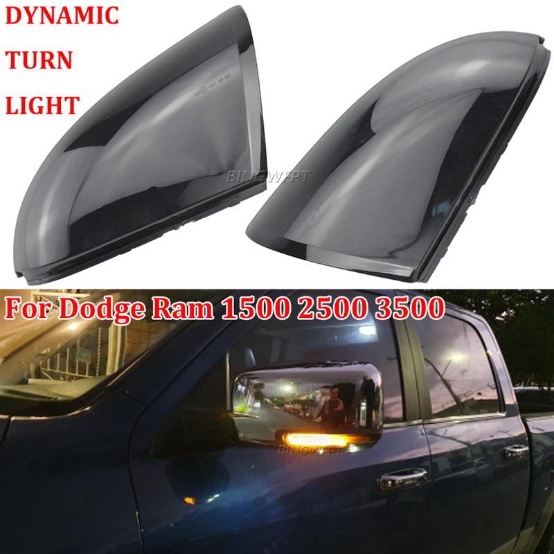 2PCS Dynamic Indicator Blinker Light Turn Signal Light For Dodge Ram 1500 2009-2013 (Left+Right) LED Side Rearview Mirror