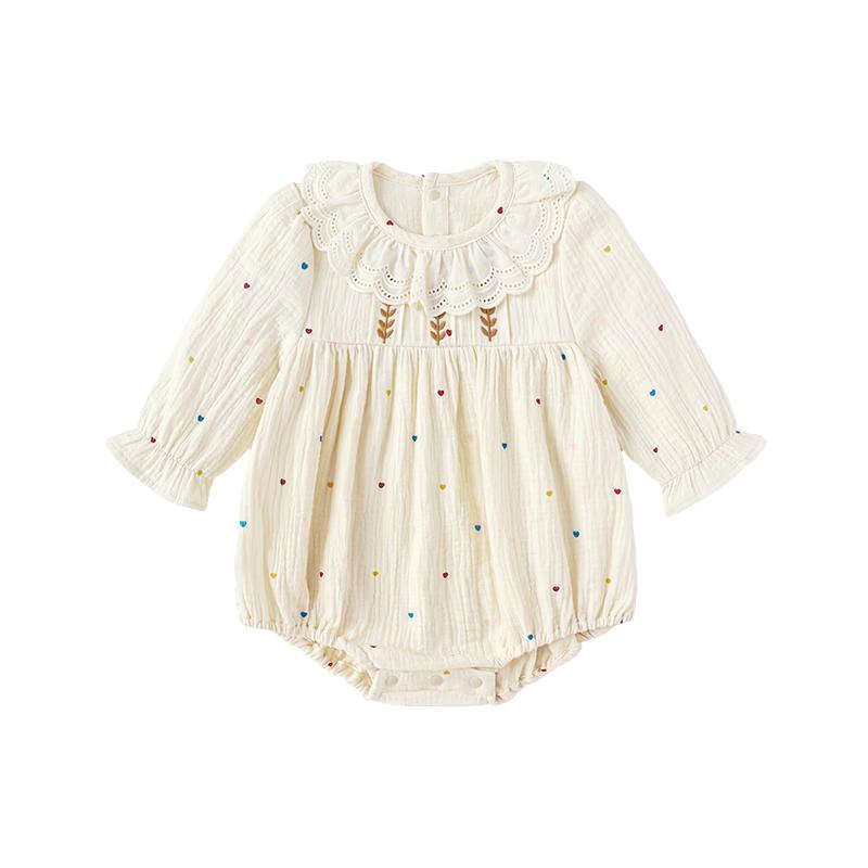 

Babylove Girls Princess Cotton Gauze Long-Sleeve Bodysuit 80cm