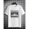 Taglie europee, alla moda, con stampa a lettere, T-shirt da uomo a maniche corte con scollo rotondo, Top estivo casual, comodo, leggero, per le vacanze