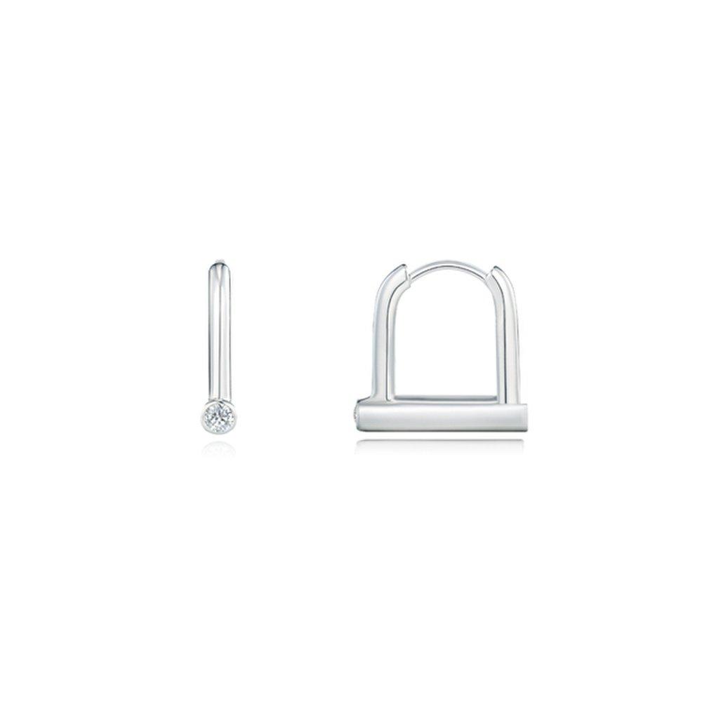 [Stonehenge] U Lock Silver Earrings K1676
