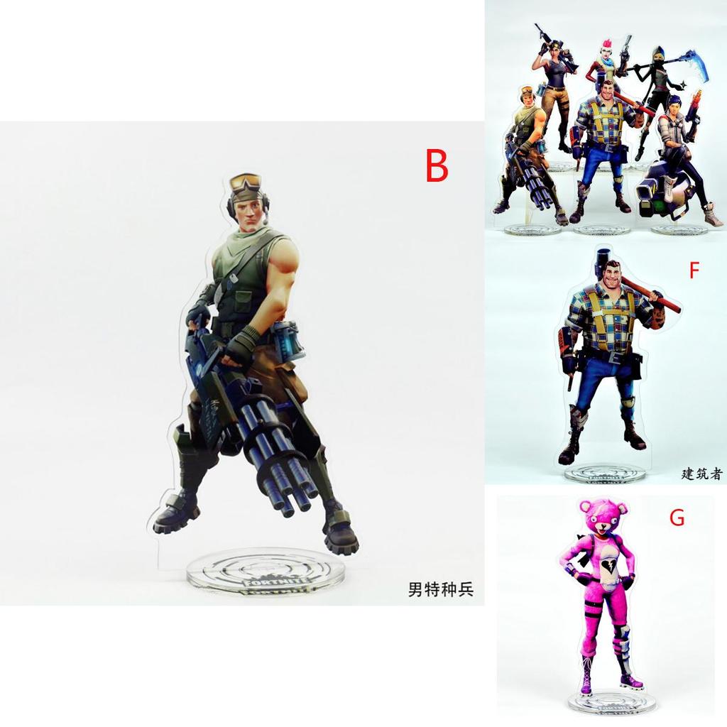 Pink Bear Skin Skull Special Trooper Ninja Acrylic Stand Figure Toy