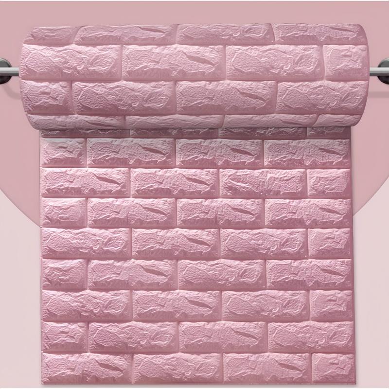 1 Roll of  Wall Sticker Imitation Brick Bedroom Home Decoration Waterproof Self-adhesive DIY Wallpaper Living Room TV Background
