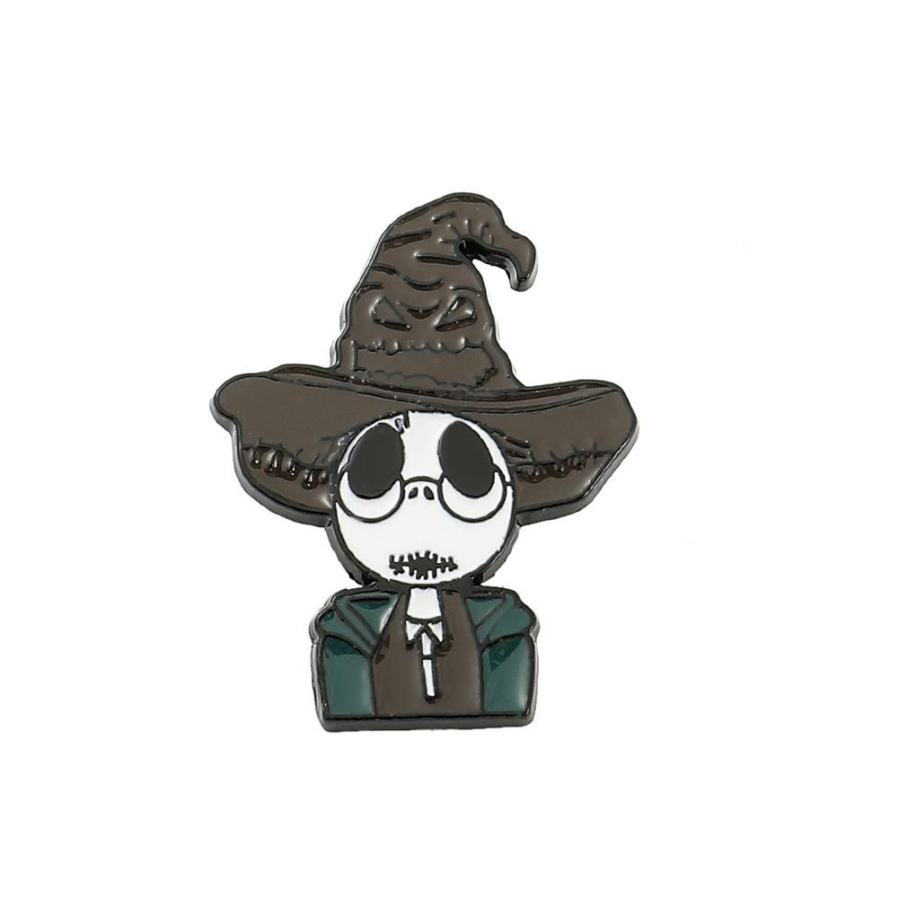 Drop Processed Oil Brooch Stylish Gothic Witch Pin Halloween Theme European And American Style