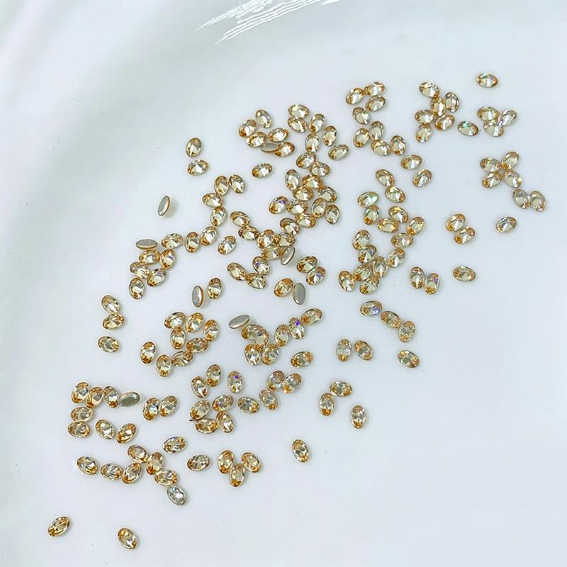 50Pcs Nail Art Plastics Small Round With High-Shine Finish Flatback Inlay For Uv Gel Nails Or Stage Makeup