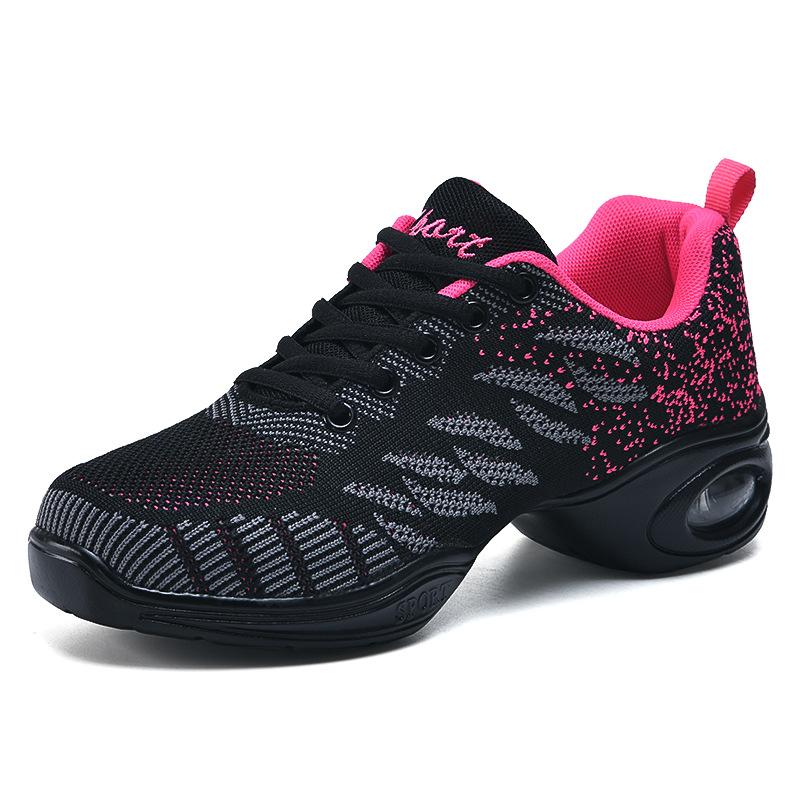Dance Shoes Women Square Dancing Shoes Breathable Fly Woven Mesh Shoes For Women Sailor Jazz Sports Shoe Running
