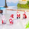 4Pcs Mini Gnome Ornaments Resin Tiny Home Gnomes Collectibles Miniature Gnome Figurines for DIY Craft Fairy Garden Party Favors Supplies