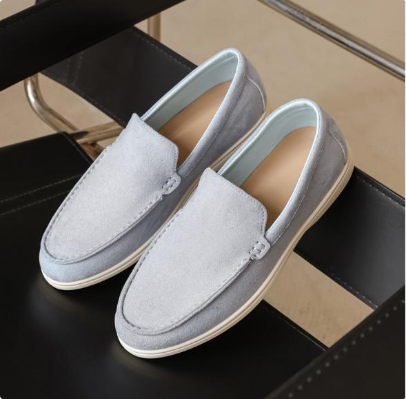 Fashion 2025Classic Suede Leather Loafers Men Casual Shoe Luxury Mens Breathable Slip Driving Shoes Casual Dress Shoe Moccasins Footwear