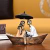 Romantic Boat Couple Showpiece Statue for Home Décor | Perfect for Girlfriend, Boyfriend, Husband, Wife