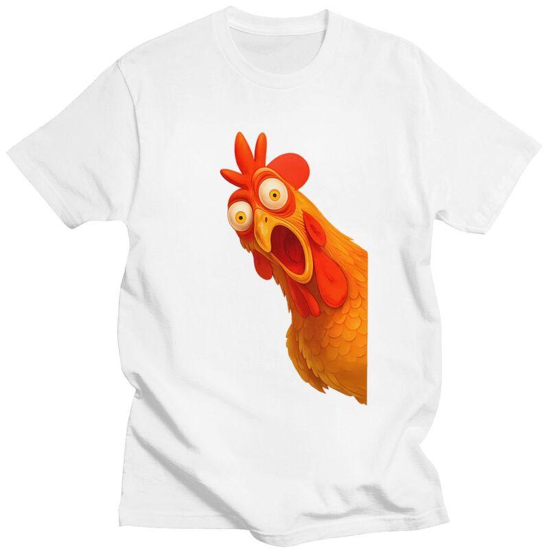 FCawFChicken TShirt 100 Cotton Tee Tops Streetwear Round Neck Sarcastic Rooster Tshirts Fashion ShortSleeve Clothes
