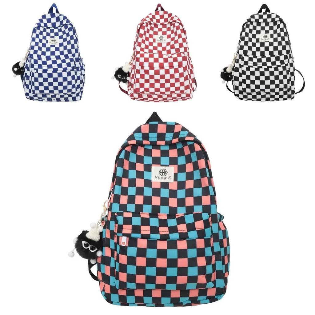 Doppelschultertasche im koreanischen Stil aus strapazierfähigem Nylonmaterial mit wasserabweisenden Eigenschaften für Schüler