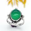 Green Onyx Gemstone Statement Ring 925 Sterling Silver Jewelry For Christmas Gift