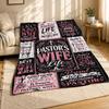 Pastor Wife Inspirational Coral Fleece Blanket Faith Sayings