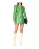 Dress Stylish Casual Handmade New Fashionable Party Green Women Genuine Leather