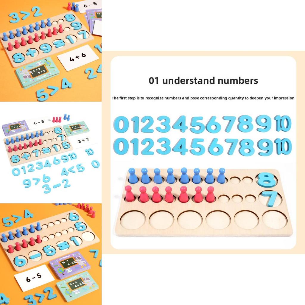 Wooden Educational Toy For Kids With Number Counting And Addition Skills For Early Learning