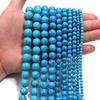 4 6 8 10 12mm Natural Blue Turquoises Stone Beads Round Loose Spacer Beads For Jewelry Making DIY Bracelet Necklace Accesories