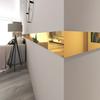 1 Stück 5 m x 10 cm Goldene Selbstklebende Tapetenbordüre - PVC Abnehmbare Wasserdichte Folie, Geeignet für Bilderrahmen, Badezimmer, Küchen