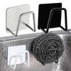 Kitchen Wall Hooks Accessories Storage Organizer Self Adhesive Drain Drying Rack Stainless Steel Sink Sponges Holder