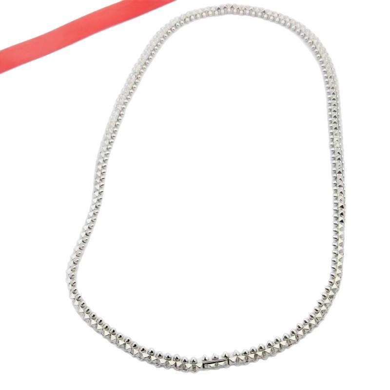 Kaga Precision CNC 18K Rose Gold Rivet Bracelet & Diamond Necklace, European & American Fashion.
