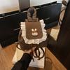 Pu Dot Pattern Mini Backpack For Women With Lace Detail For Daily Use