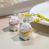 Keychain Pendant 3D Cat Beads Design Mini Size Keyring Keys Bags Phone Lanyard Versatile Hanging