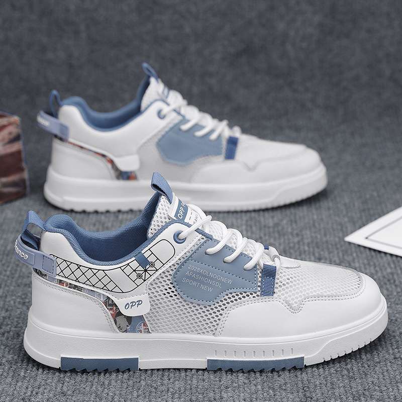 Summer men's shoes thin hollow mesh mesh shoes sports casual little white shoes deodorant board shoes men's lightweight soft-soled trendy shoes