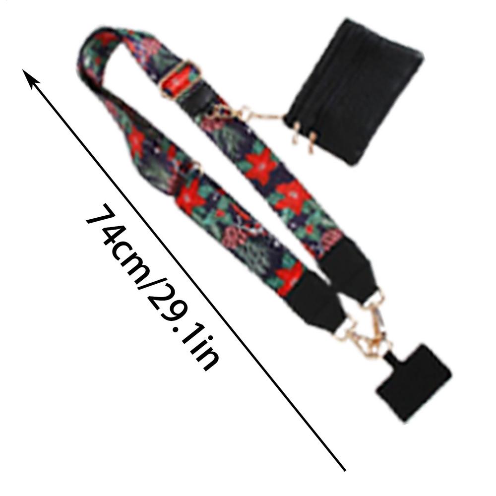 Mobile Phone Lanyard Christmas Neck Strap with Zippered Pouch Stylish and Beautiful Necklace Lanyard for Travel Business Daily