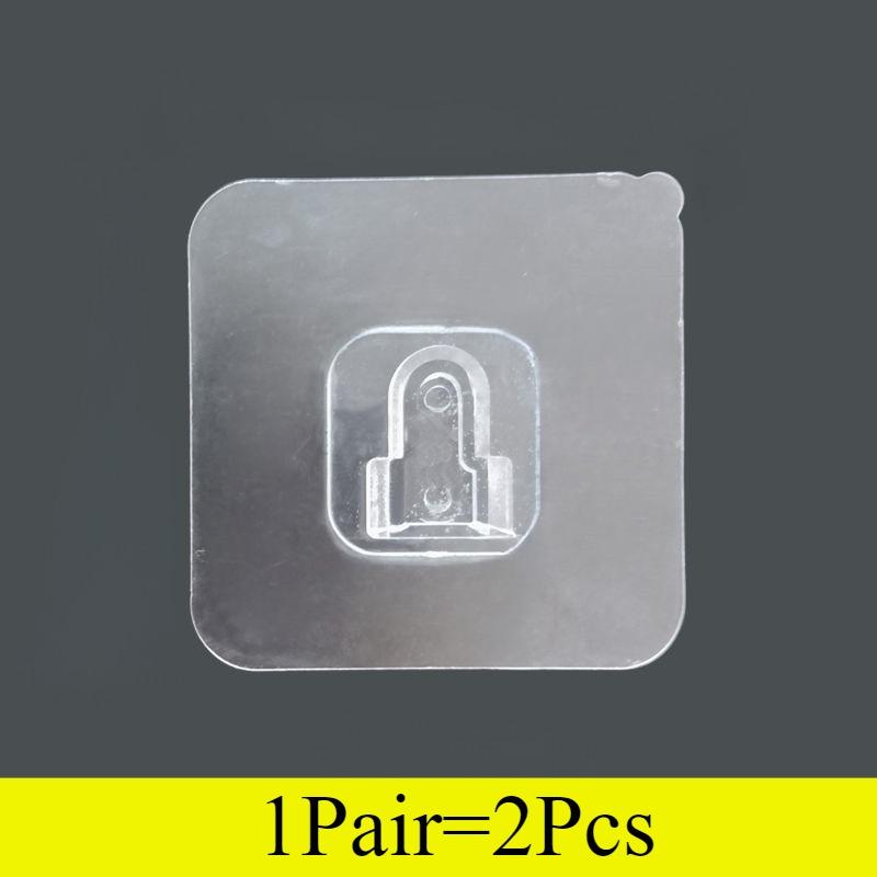 Selbstklebende Wandhaken, transparent, doppelseitig, Haken für Küche, Badezimmer, Aufbewahrung, Kleiderbügel, Stecker, Saugnapfhalter, Home Organizer