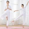Women's White Mesh Yoga Dance Performance Set