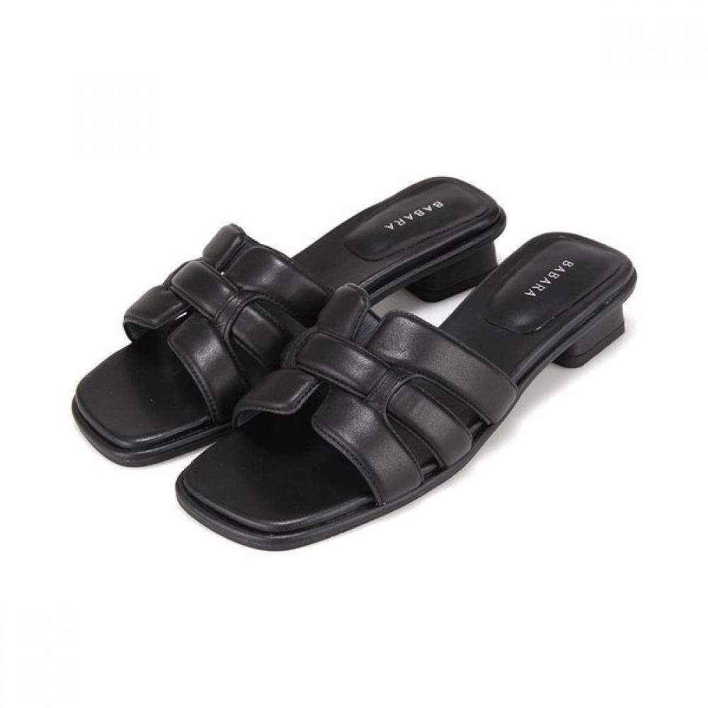Barbara Leather Padding Cushion Slide Mule 3cm 2 Colors Blj340 22501black 13360₽