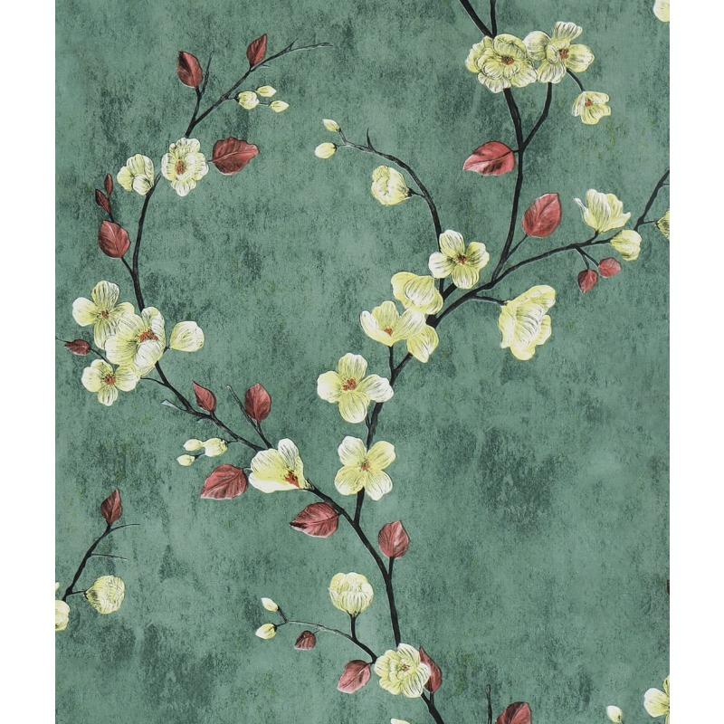 Flower Tree Peel and Stick Wallpaper Green Self Adhesive Contact Paper Removable Waterproof Contact Paper for Wall Home Decor