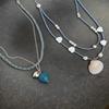 Blue Sea Shell Pendant Necklace: Fresh, Fashionable, High-End Beach Collarbone Design for Women