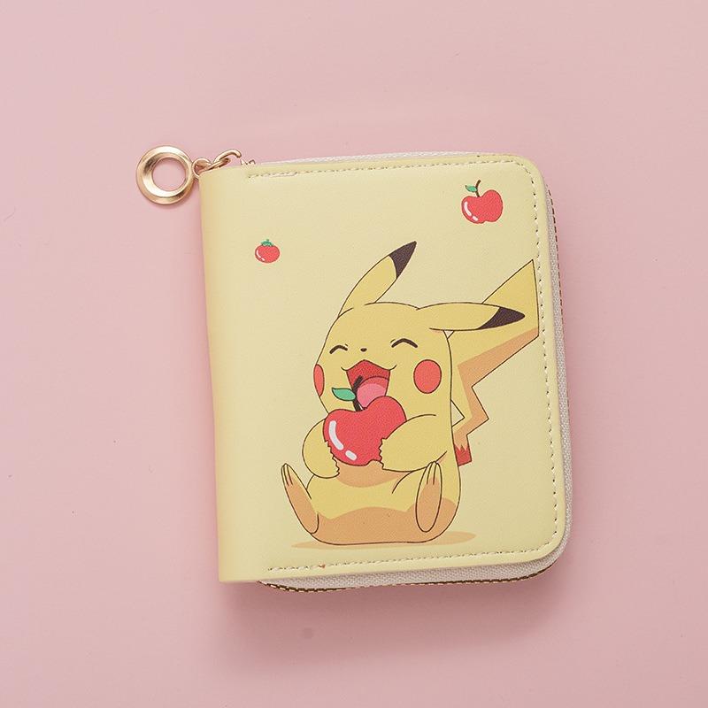 New Fashionable Cute Small Fresh Printed Change Bag Cartoon Animation Schoolgirl Short Zipper Small Wallet