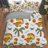 Cartoon Dinosaur Print Duvet Cover For Kids Girls Boys With Pillowcases Double Queen King Size 2/3 Pcs Polyester Quilt Cover