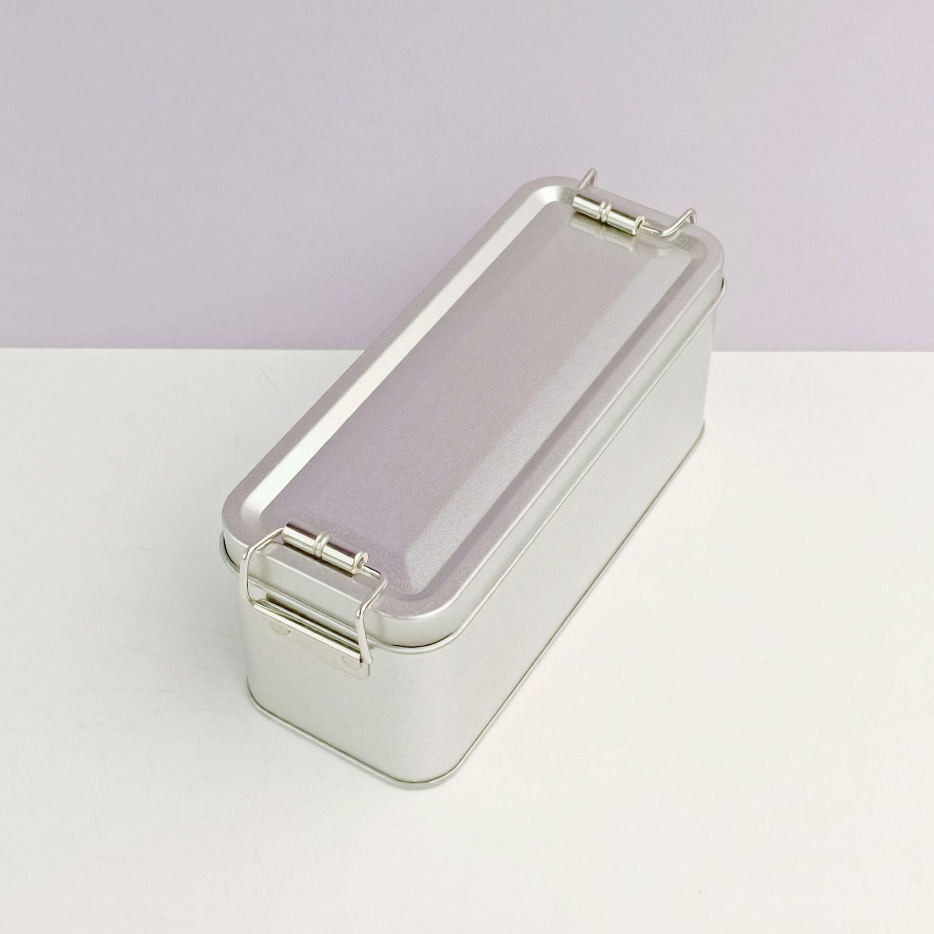 New Square Buckle Portable Tea Gift Box - Sealed Tinplate with Double Buckle