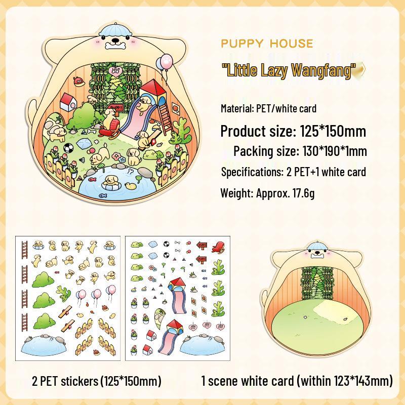 Popular Cartoon Scenery 3D DIY Stickers for Kids