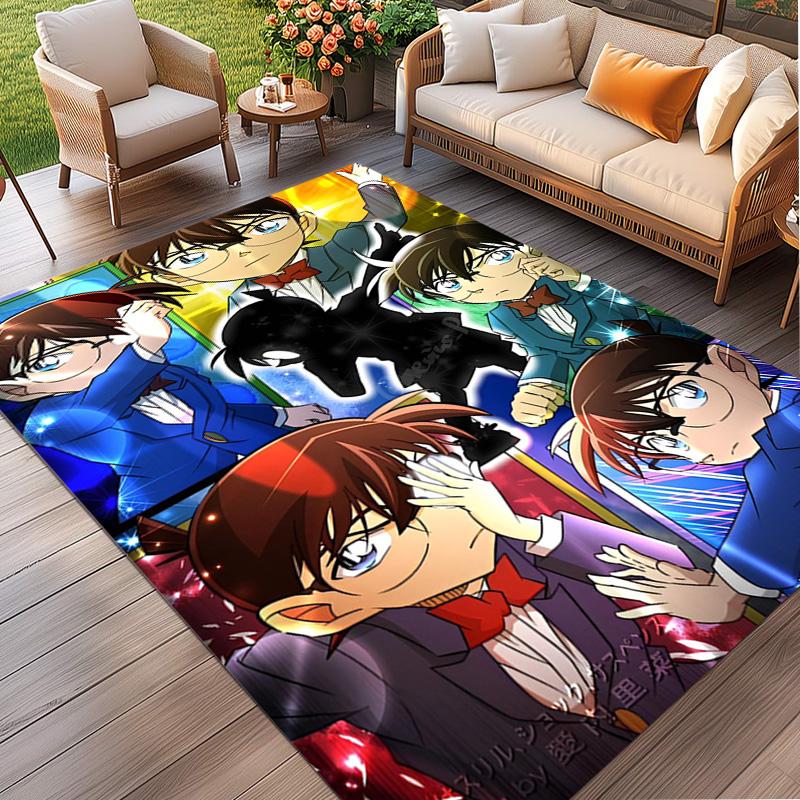 Detective Conan Print Rug, Washable Floor Carpet, For Entryway Dorm Laundry Room Office Study, Home Decor Birthday Christmas Gift