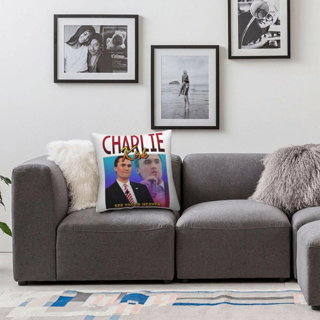 Charlie Kirk Quote Pillowcase Printing Polyester Cushion Cover Decorations Throw Pillow Case Cover Home Square 40*40Cm