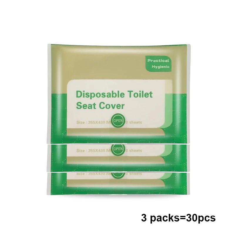 

10/50PCS Disposable Toilet Seat Cover Paper Waterproof Soluble Water Type Travel Camping Hotel Bathroom Accessory Pad Portable