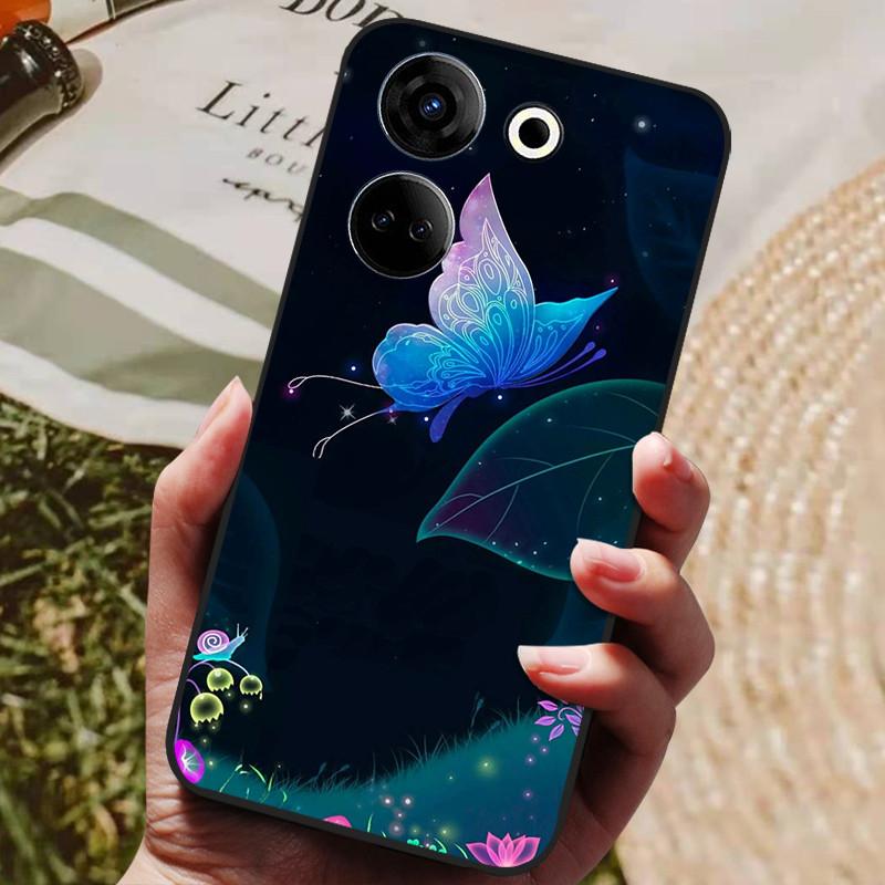 Für Tecno Camon 20 4G Hülle Silikon Rückseite Handyhülle für Tecno Camon 20 Pro 5G Hüllen Camon20 Pro 4G Weiche Bumper Coque Hülle