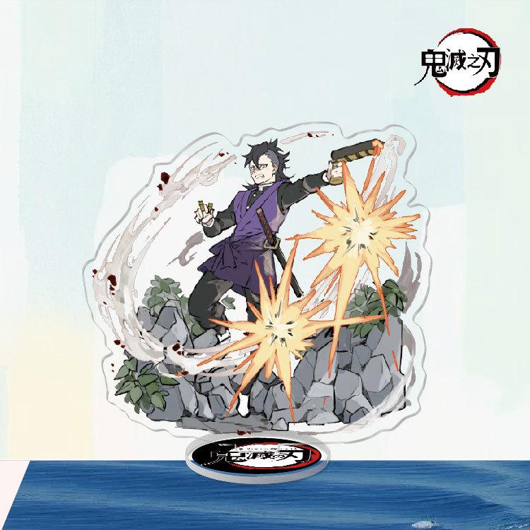 Game Anime Demon Slayer Blade Tanjiro Acrylic Cosplay Character Stand Acrylic Figure Stand Painted Desk Decor Ornament Gift